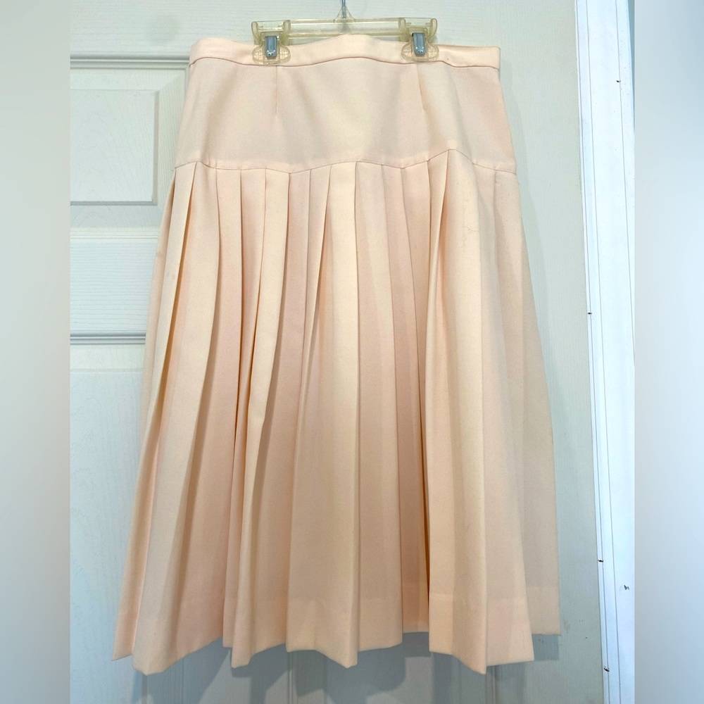 Pleated Cream Skirt